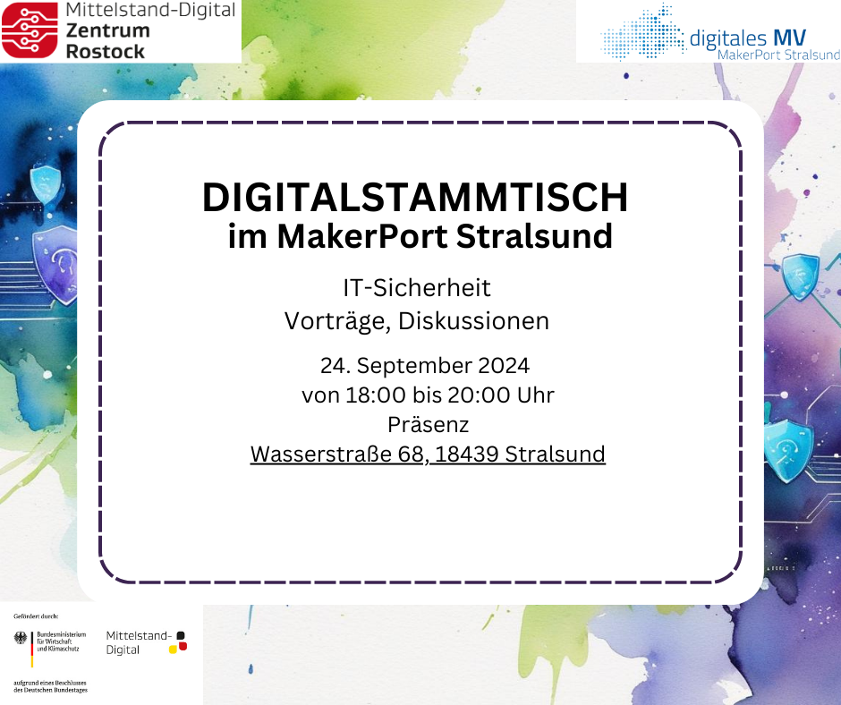 Anzeigebild Digitalstammtisch-IT-Sicherheit im MakerPort Stralsund